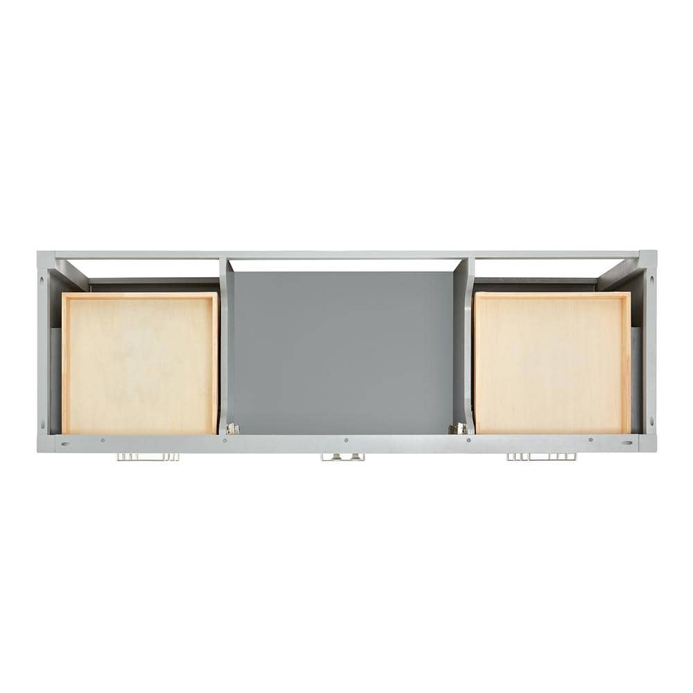 Cambridge 67" Gray Wood Vanity with Carrara Marble Top