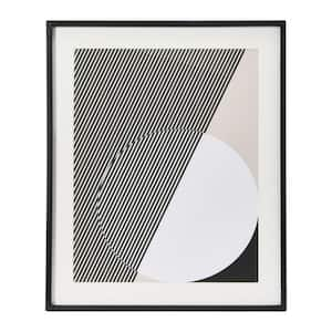 Abstract Deco Black Wood Framed Abstract Art Print 30 in. x 25 in. .