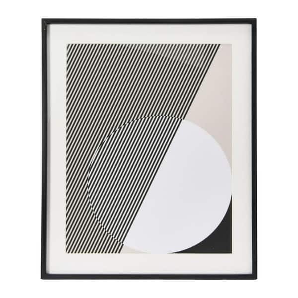Storied Home Abstract Deco Black Wood Framed Abstract Art Print 30 in. x 25 in. .