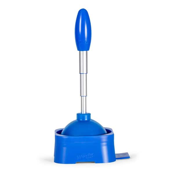 Wonder Plunger Toilet Plunger for Bathrooms - Drip-Free Toilet Plunger with  Holder - Collapsible Pole Sink Plunger - Toilet Bowl Plunger with Caddy -  Bathroom Accessories - Bubbly Blue