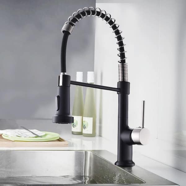GIVING TREE Single Handle Modern Pull Down Sprayer Kitchen Faucet