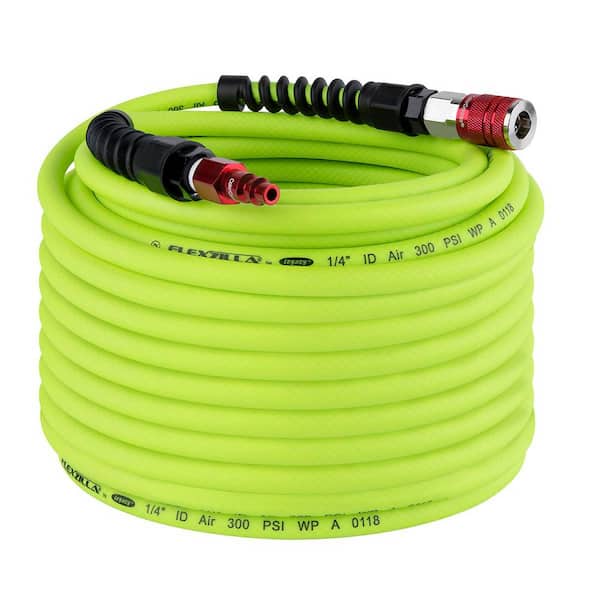 3-Piece Pro Air Hose Kit, 1/4 in. x 100 ft., with Color Connex Coupler and Plug, Type D, Red