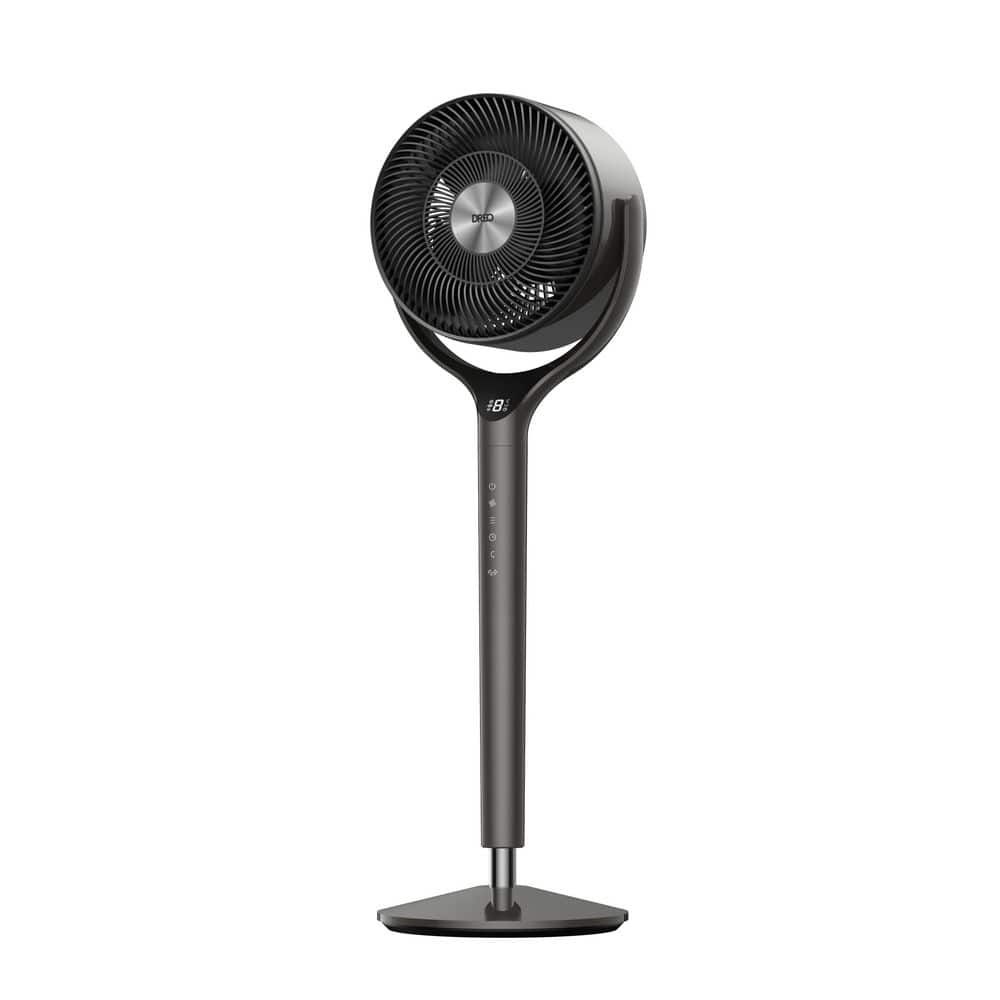 9 in. Adjustable Pedestal Floor Fan, W/Remote and 120° Oscillation, 8-Speed, 25 dB, 8-H Timer in Black price history on PriceWatchPro