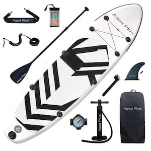Ultra Portable 132 in. Carbon White PVC Inflatable Paddleboard with Accessories