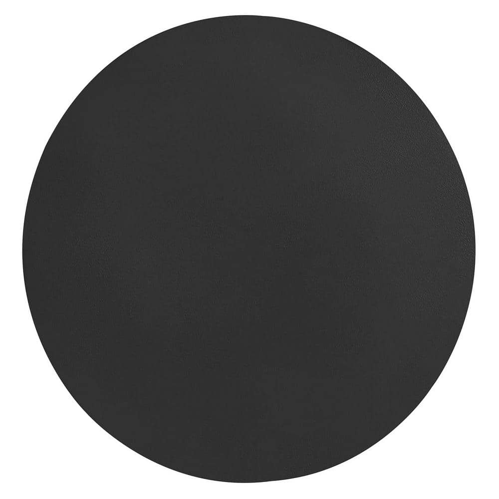 Black Iron Round Side Table with White Marble Base