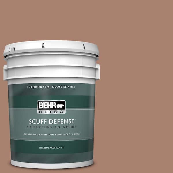 BEHR ULTRA 5 gal. #S190-5 Cocoa Nutmeg Extra Durable Semi-Gloss Enamel Interior Paint & Primer
