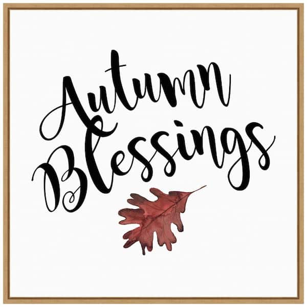 Amanti Art 22 in. AutumnFall/Thanksgiving Framed Canvas Box Wall Art