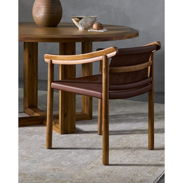 Livabliss Branson Modern Dining Chair, Brown, 29 in. H x 22 in. W x 21 in. D