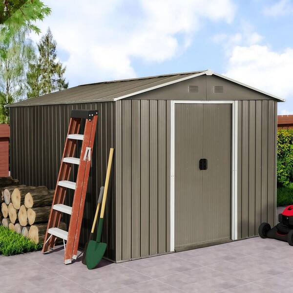 ToolCat 8 ft. W x 10 ft. D Outdoor Metal Tool Storage Shed with