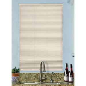 Fawn Cordless Top Down Bottom Up Light Filtering Fabric 9/16 in. Single Cell Cellular Shade 49 in. W x 72 in. L