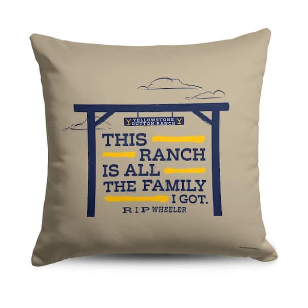 THE NORTHWEST GROUP Yellowstone Family I Got Printed  18x18 Multi Color Throw Pillow
