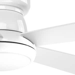 Vox 52 in. Indoor Integrated LED White Transitional Ceiling Fan with Remote for Living Room and Bedroom