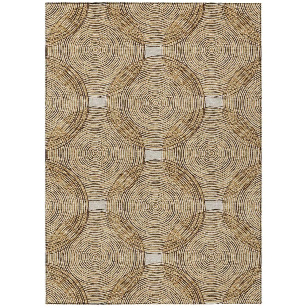Chantille Machine Washable Indoor/Outdoor Abstract ACN2534 Gold 8 ft. x 10 ft. Area Rug price history on PriceWatchPro