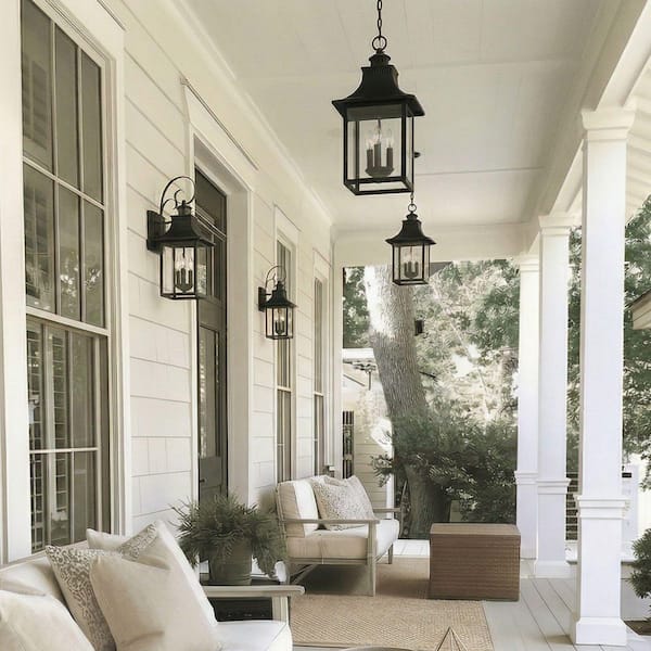 Quoizel Chancellor Mystic Black Outdoor Sconce 23.5 in. Hardwired