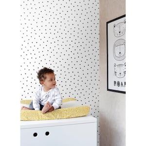 Black Pixie Dots Wallpaper Matte Non-Pasted Wallpaper Sample