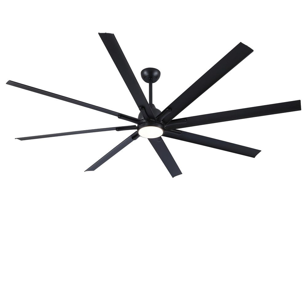 Runesay 7 ft. Indoor Black Aluminum Downrod Mount Intergrated LED