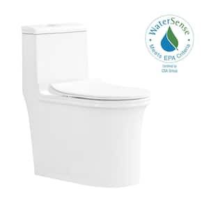 Watercrest 1-piece 1.1/1.6 GPF Dual Flush Elongated Toilet in White ''Seat Included''
