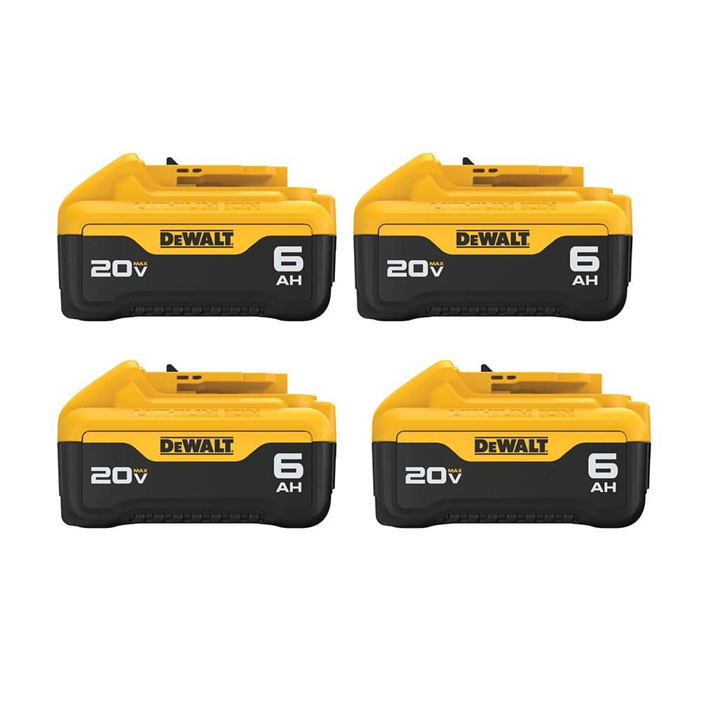 DEWALT 20V MAX Premium Lithium-Ion 6.0Ah Battery (4-Pack)