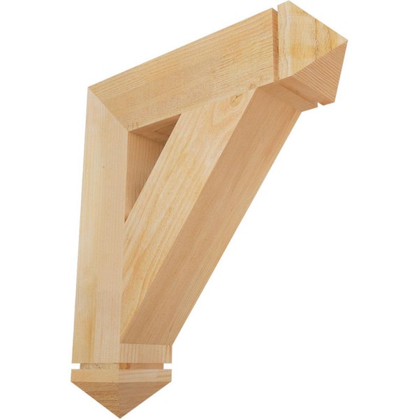 Ekena Millwork 6 in. x 30 in. x 26 in. Douglas Fir Traditional Arts and Crafts Rough Sawn Bracket