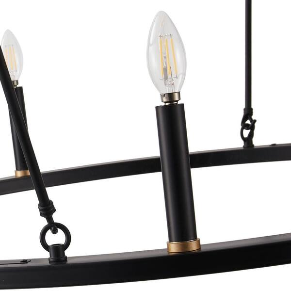 Aiwen 28-Light Black Wagon Wheel Chandelier 2 Tier Large Farmhouse Round Industrial Ceiling Hanging Light