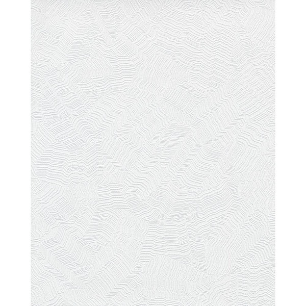 York Wallcoverings White Aura Vinyl Wallpaper Matte, 27 in. x 27 ft.