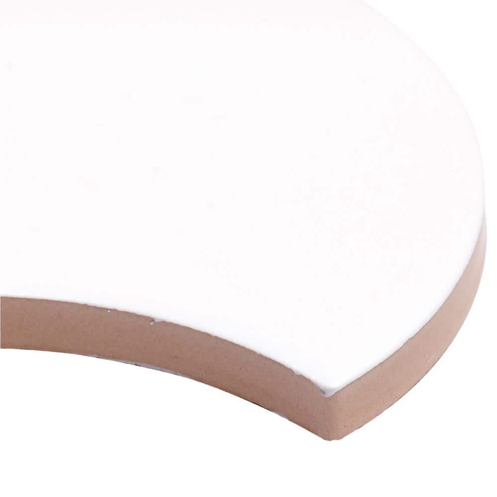 Pure White 2" x 5" Ceramic Fish Scale Wall Tile