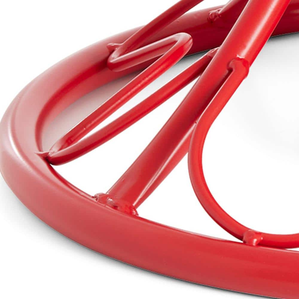 Red Metal Rotating Stand for Artificial Christmas Trees up to 9 Feet