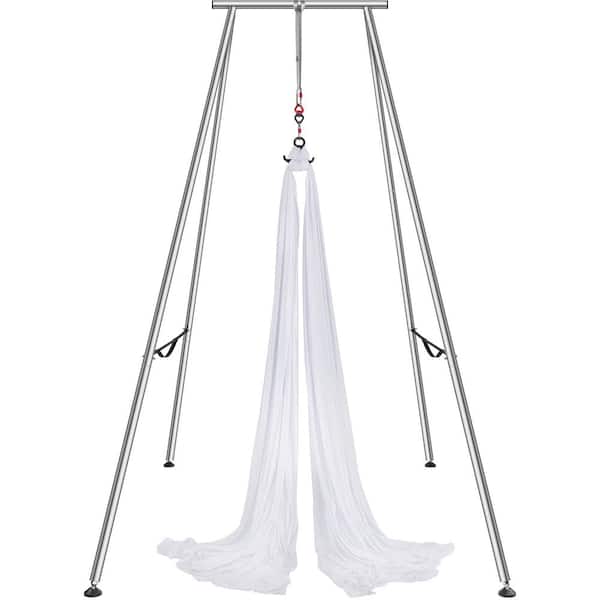 Aerial Yoga Frame and Yoga Hammock 9.67 ft. Height Professional Yoga Swing Stand Comes, White