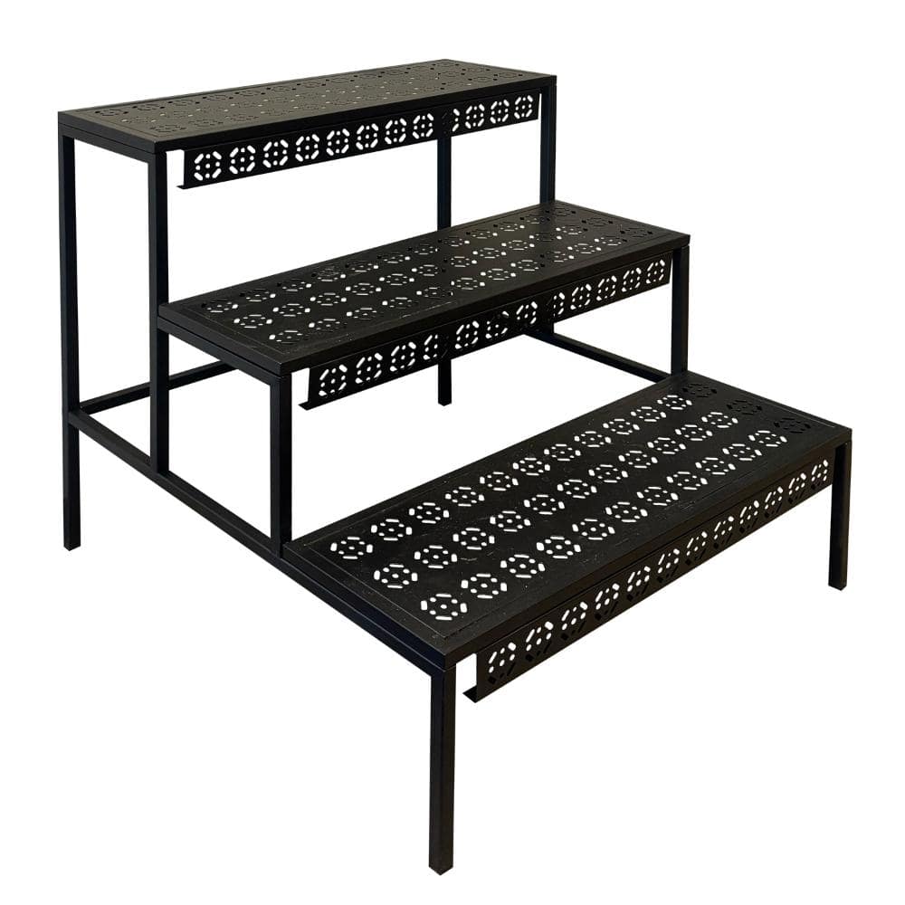 Straight Plant Stand – 3-Tier Indoor/Outdoor Black Steel price history on PriceWatchPro