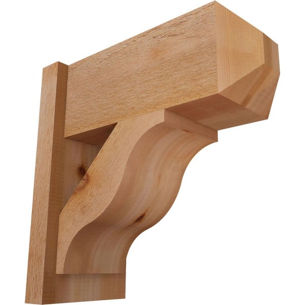 Ekena Millwork 8 in. x 18 in. x 18 in. Fuston Craftsman Rough Sawn Western Red Cedar Outlooker