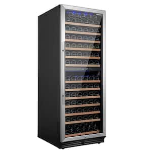 15 in. 152-Bottle Large Capacity Built-In Wine Cooler Refrigerators with Digital Temperature Control Screen