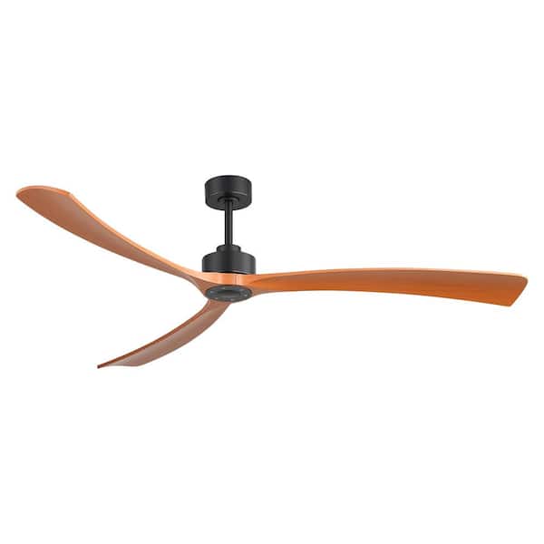 72 in. Indoor/Outdoor Downrod No Light Matte Black Modern Ceiling Fan with Reversible Motor and Remote Control Included