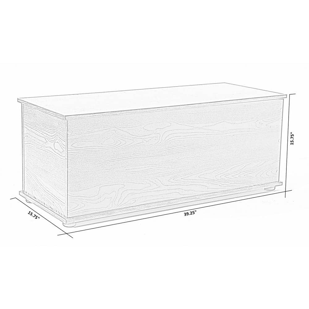 Brown MDF Wooden Toy Storage Box with Soft Closure Lid