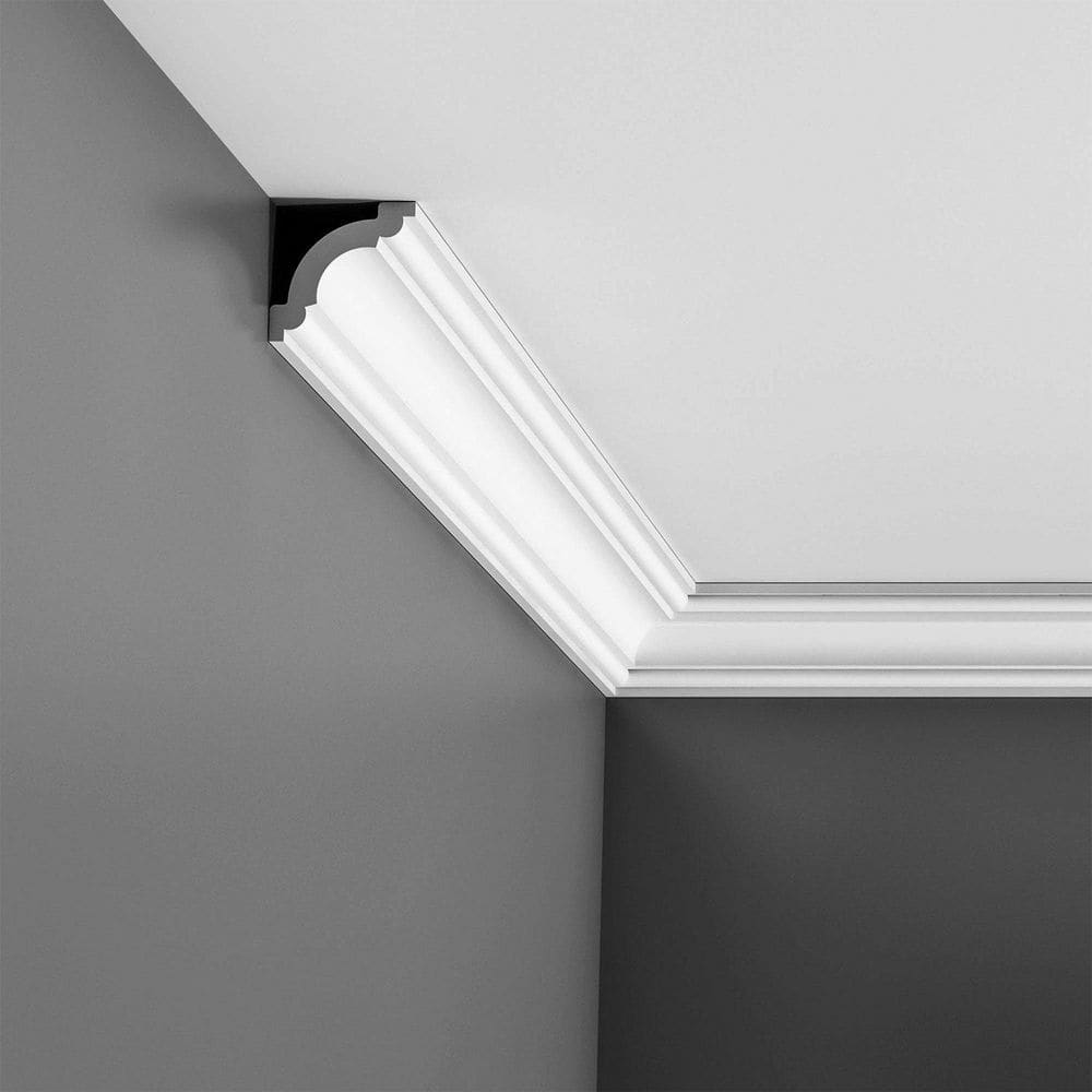 Primed White Polystyrene Crown Moulding 78" Length