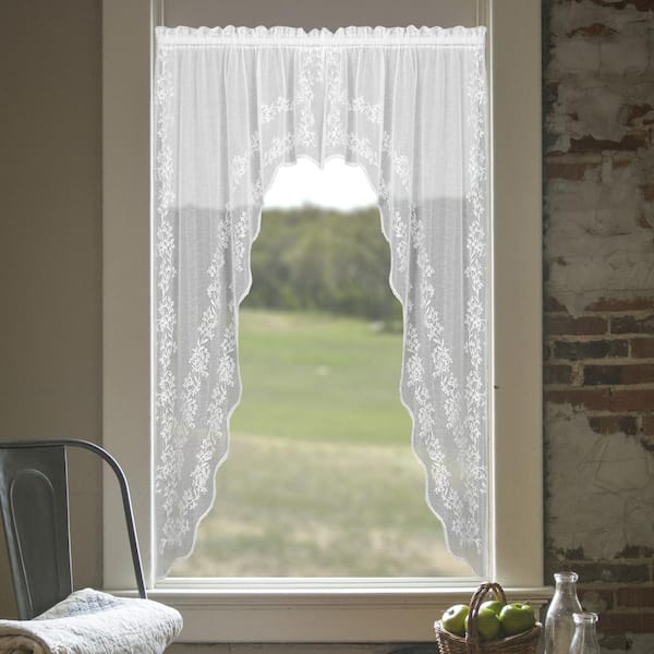 Sheer Divine White Lace Window Valance by Heritage Lace 