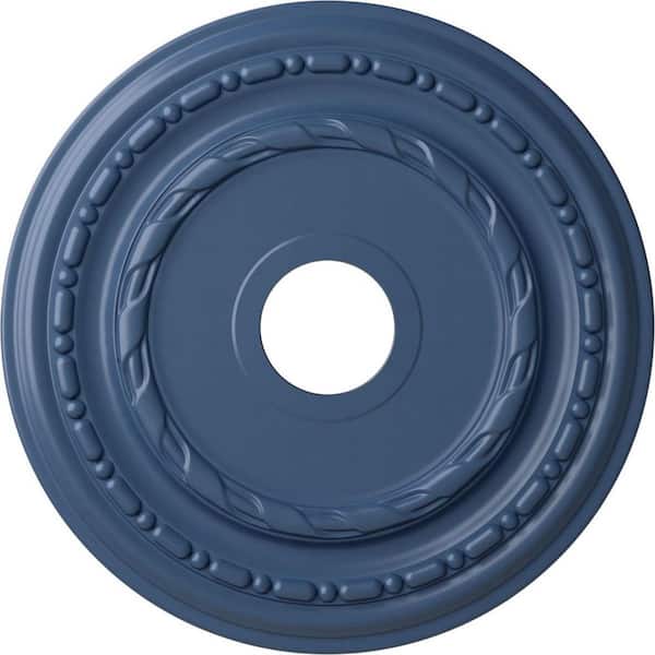 Ekena Millwork 1-1/4" x 17-7/8" x 17-7/8" Polyurethane Dublin Ceiling Medallion, Hand-Painted Americana