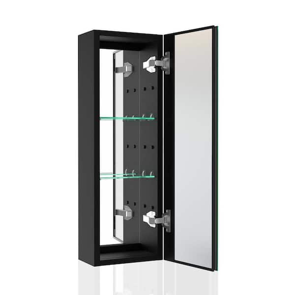 10 in. W x 30 in. H Rectangular Aluminum Medicine Cabinet with Mirror