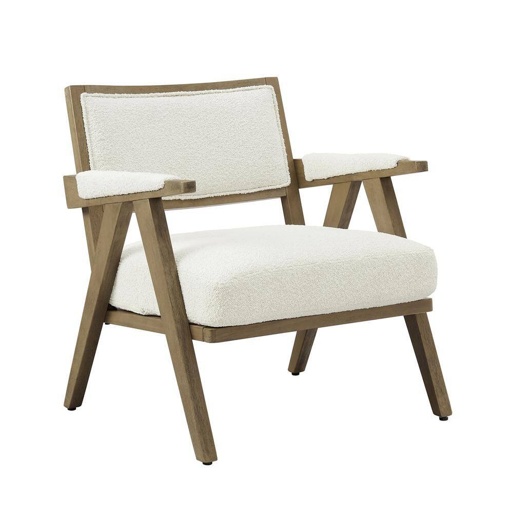 TONE Off White Polyester Accent Arm Chair with Wood Legs price history on PriceWatchPro