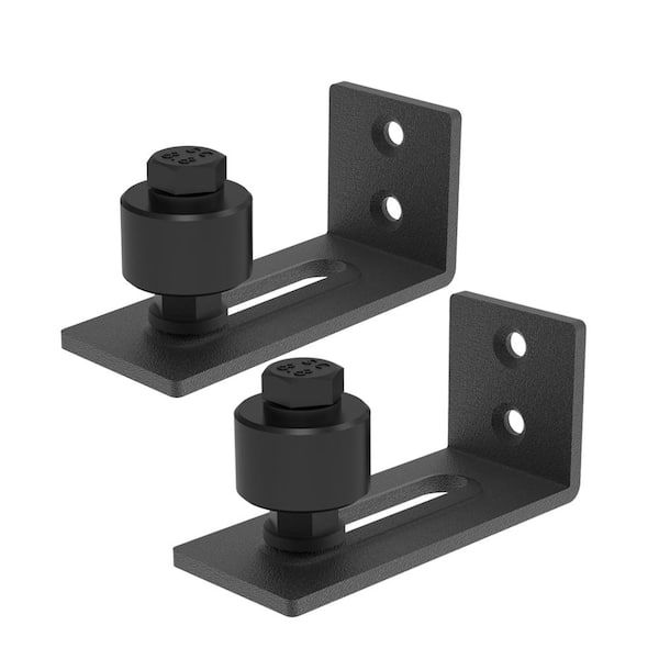 Movisa Matte Black Interior/Exterior Adjustable Floor Guides (Set of 2)