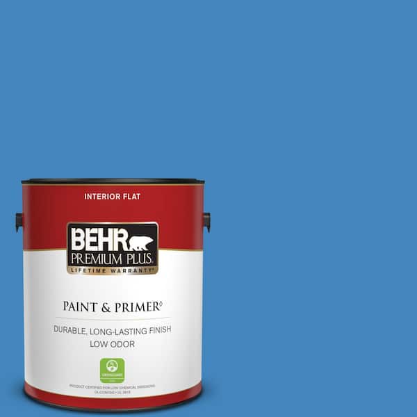 BEHR PREMIUM PLUS 1 gal. #560B-6 Warm Spring Flat Low Odor Interior Paint & Primer