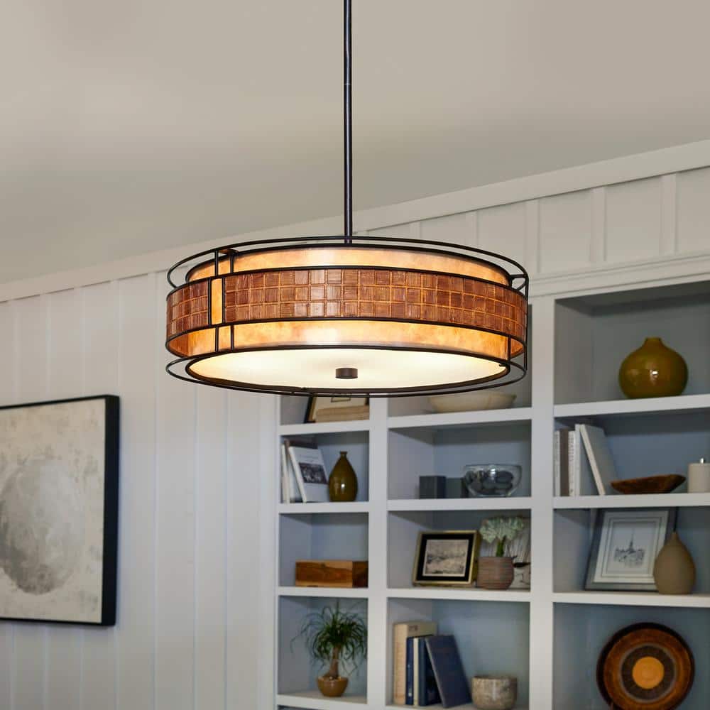 22" Renaissance Copper Indoor/Outdoor Drum Pendant Light