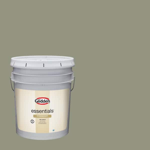 Glidden Essentials 5 gal. PPG1125-4 Olive Sprig Flat/Matte