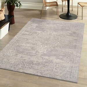 Alhambra Ornate Medallion Modern Ivory 3 ft. x 5 ft. Area Rug