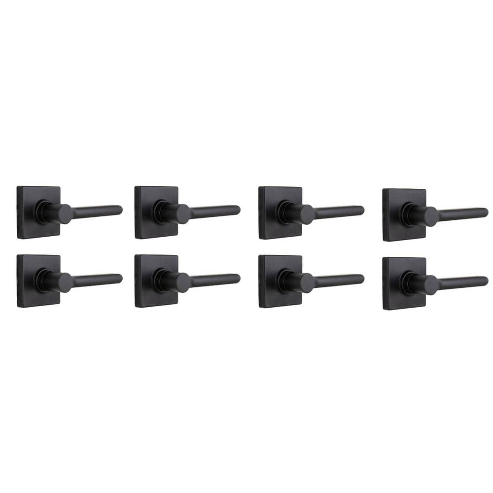 Tonebridge Matte Black Hall/Closet Door Lever with Square Rose 8-Pack price history on PriceWatchPro