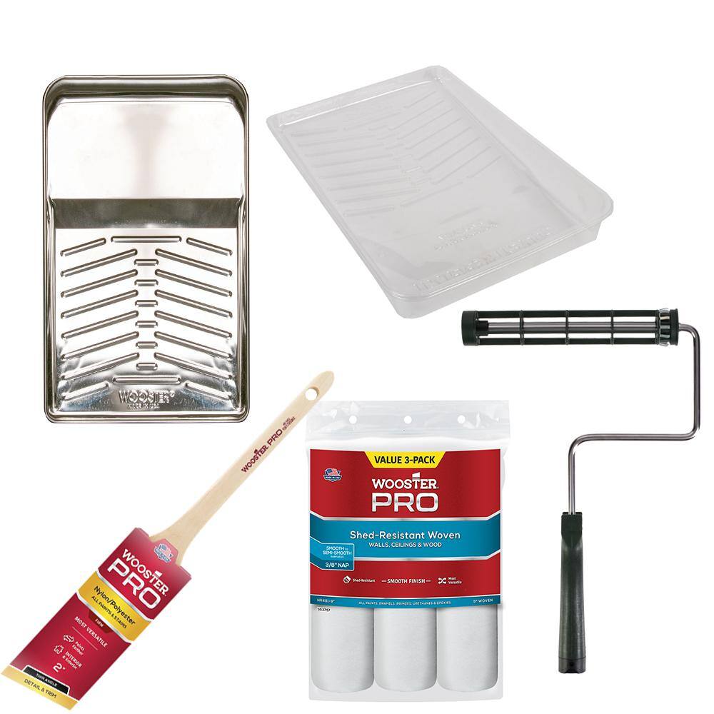 Wooster 9 in. x 3/8 in. Woven Roller (3Pk), 9 in. Sherlock Frame, 11 in