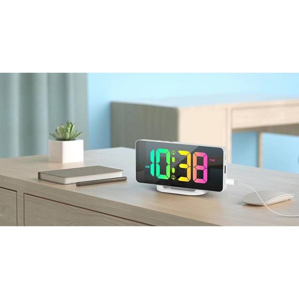 Kezqiaxn Digital Wall Clock Large Digital Wall Clock Timer, LED Display, Auto Dst, Temperature, Battery Operated Wall Clock for Living Room Bedroom Kezqiaxn Digital Wall Clock Large Digital Wall Clock Timer, LED Display, Auto Dst, Temperature, Battery Operated Wall Clock for Living Room Bedroom