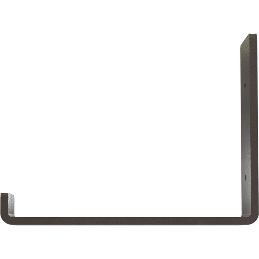 Hammered Gray Steel 6"x8" Urban Industrial Shelf Bracket