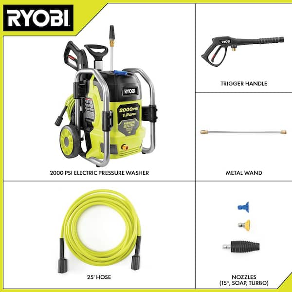 2000 PSI 1.2 GPM Cold Water Corded Electric Pressure Washer