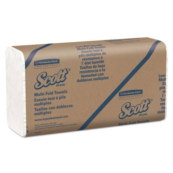 Scott Essential Low Wet Strength Multi-Fold White Paper Towels 9 2/5 x 9 1/5 (250 per Pack, 16 Packs per Carton)