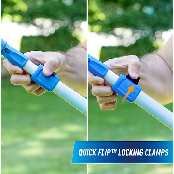 6 ft. Aluminum Telescoping Pole with Connect and Clean Locking Cone and Quick-Flip Clamps